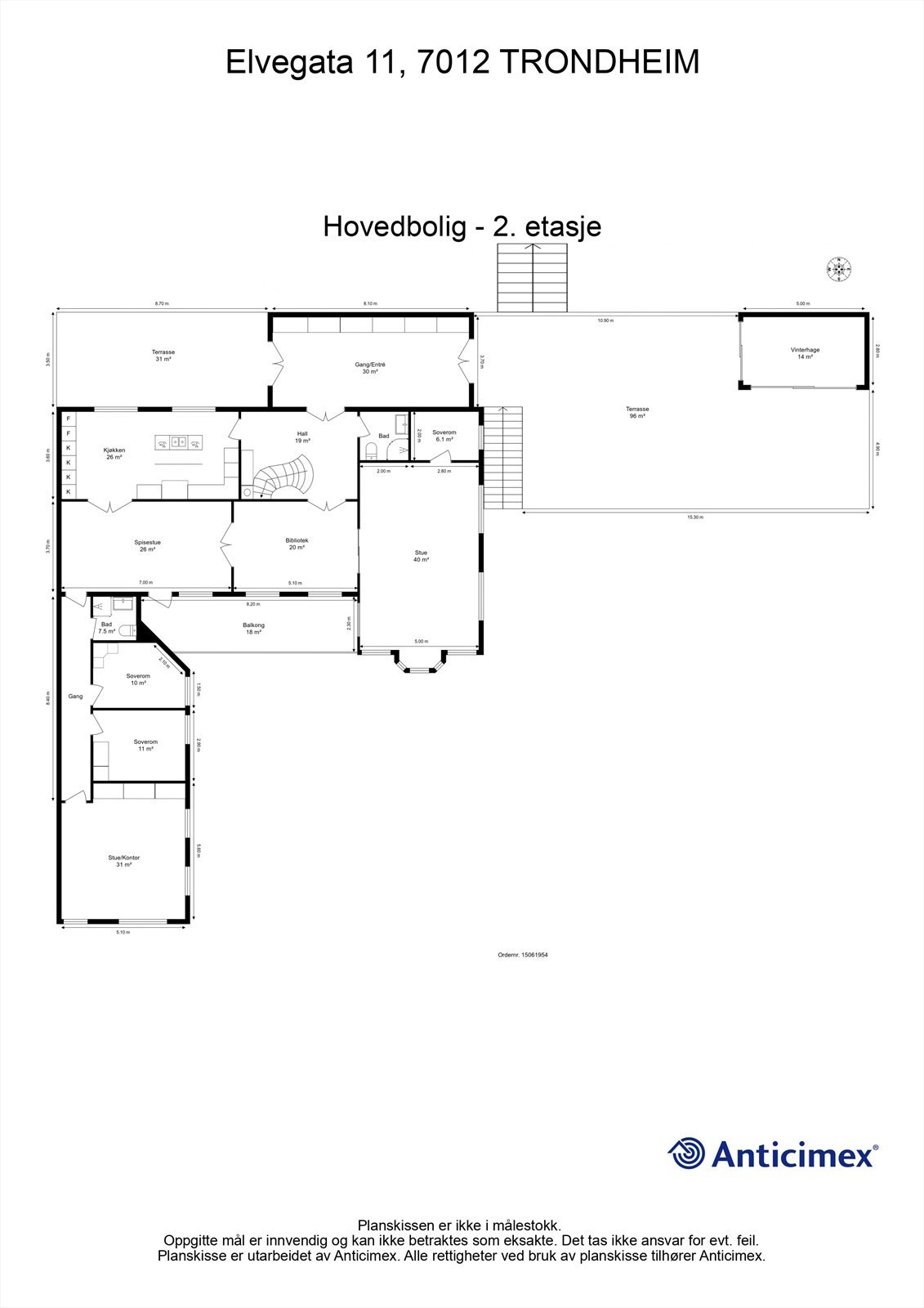 Planskisse, 2. etasje. Galleribilde