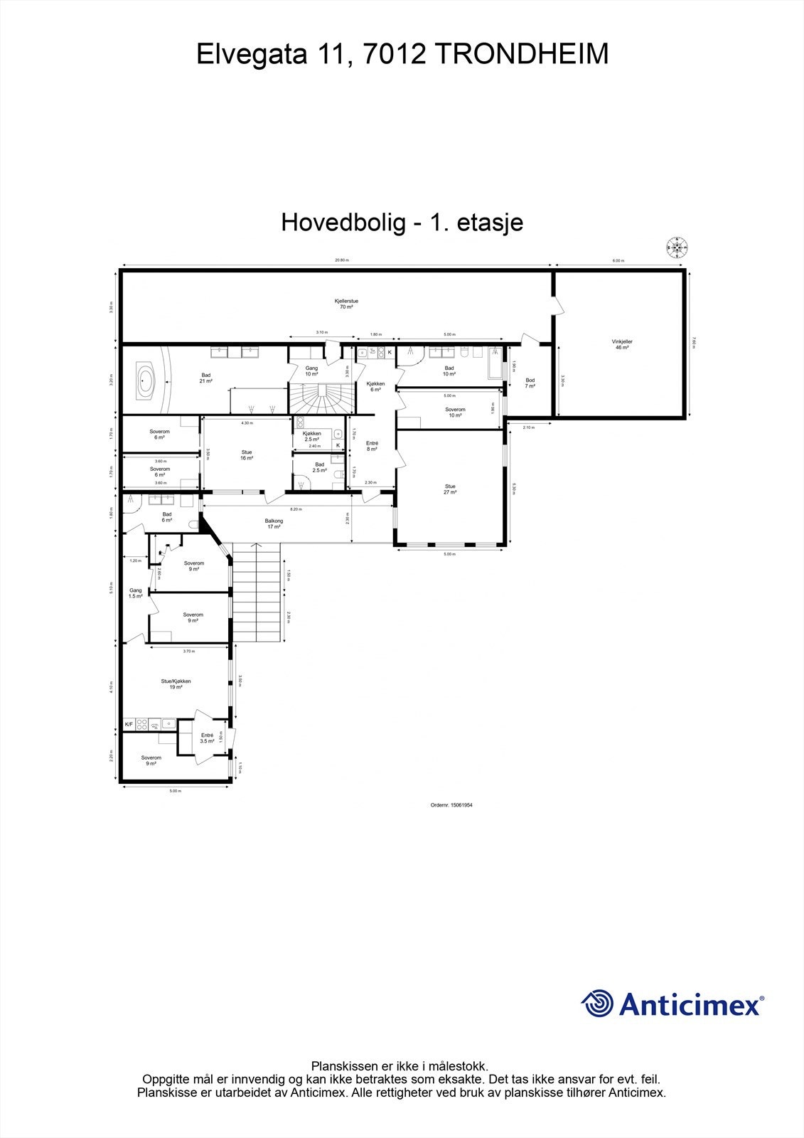 Planskisse, 1. etasje. Galleribilde