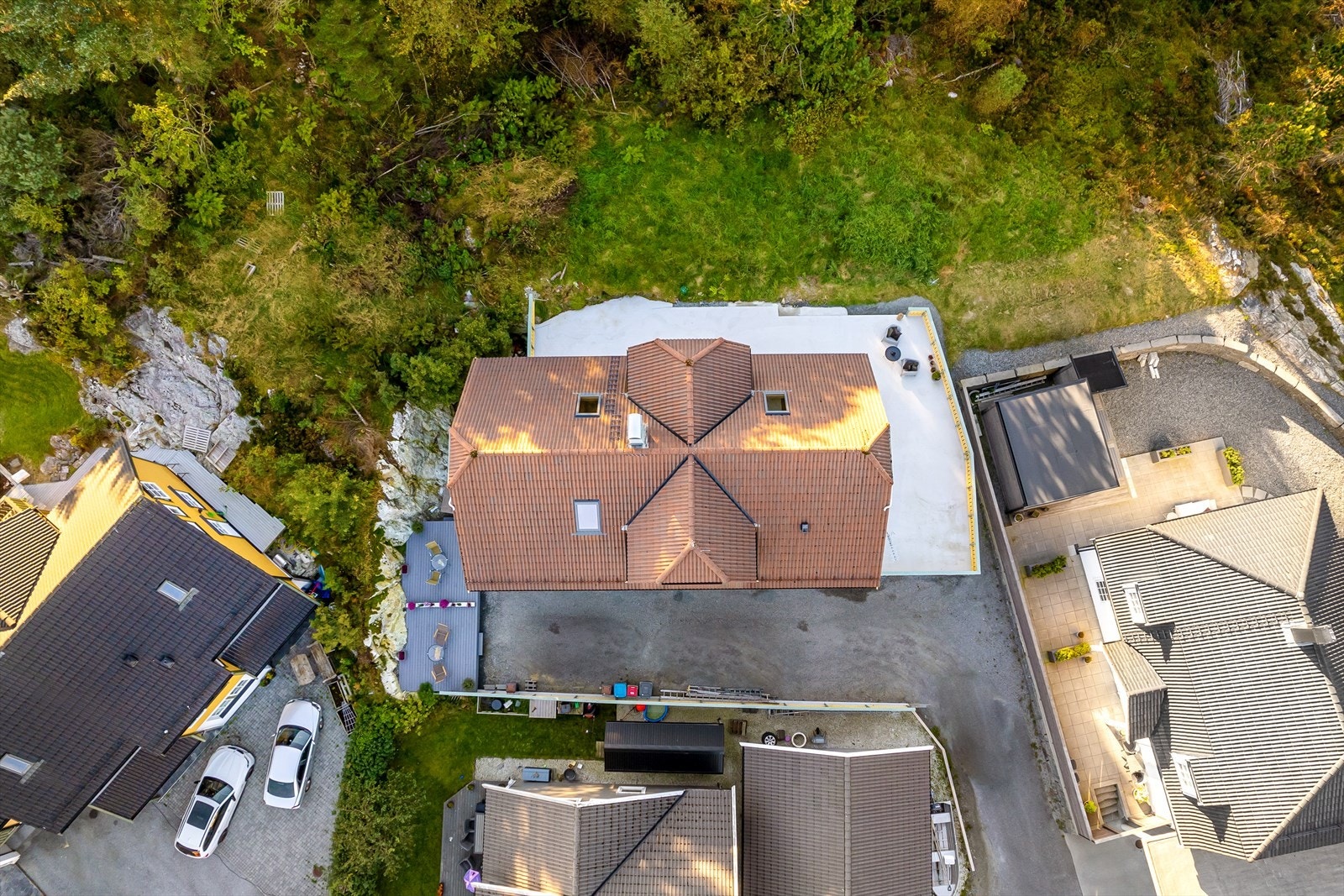 Oversikt over tomta Galleribilde