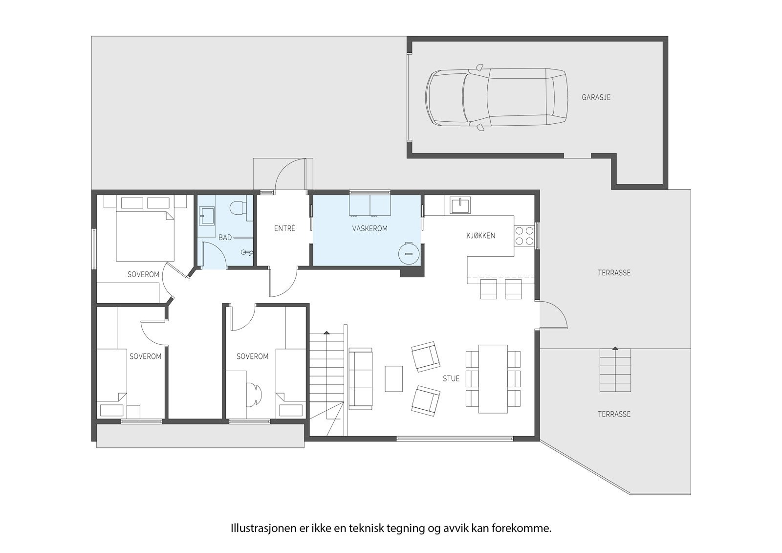 Plantegnign 1.etasje Galleribilde