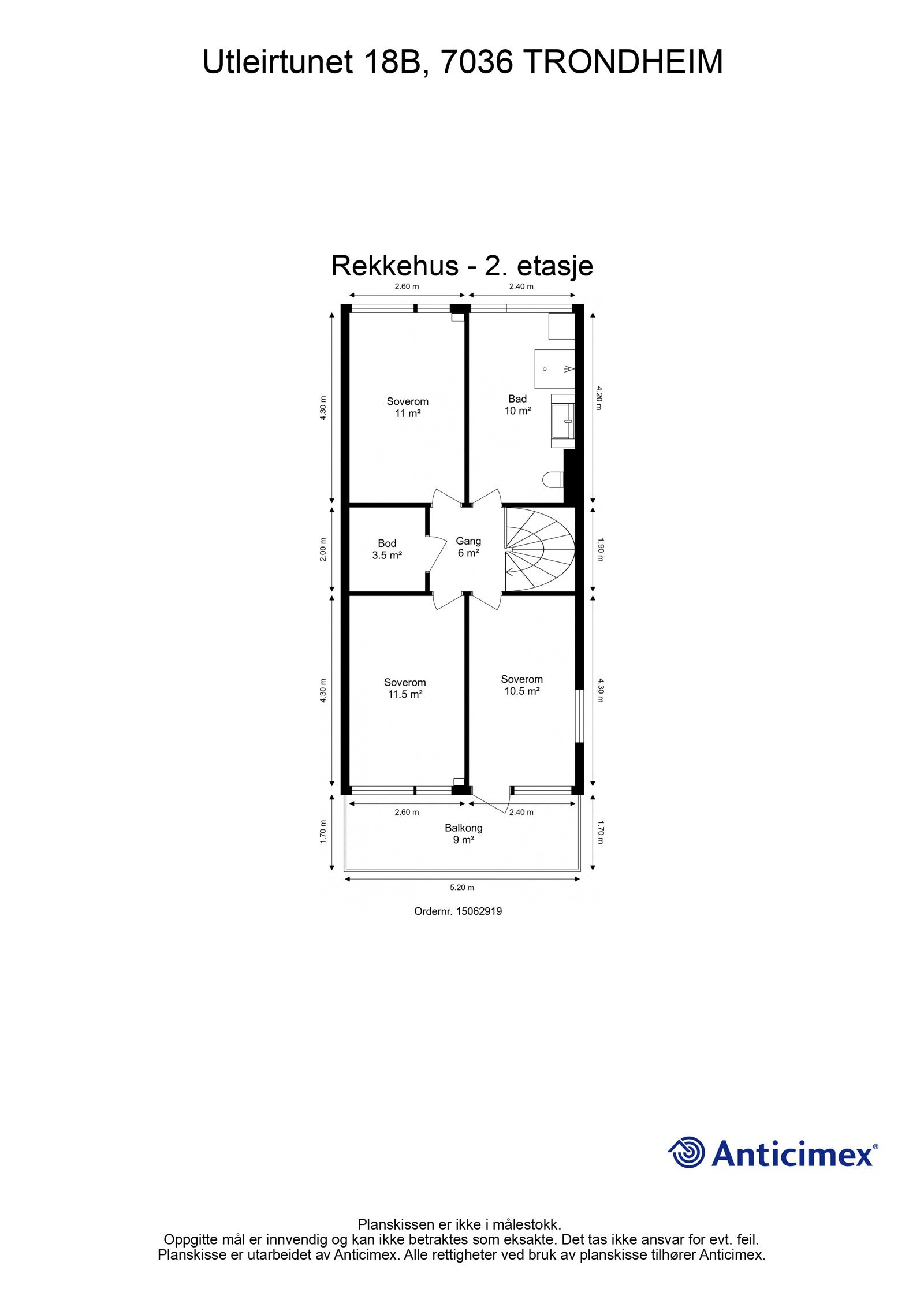 Plantegning 2. etasje Galleribilde