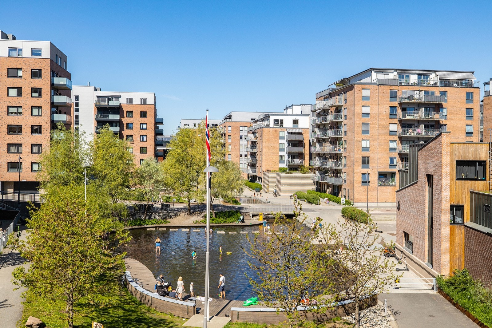Kværnerbyen - flott boligstrøk. Galleribilde