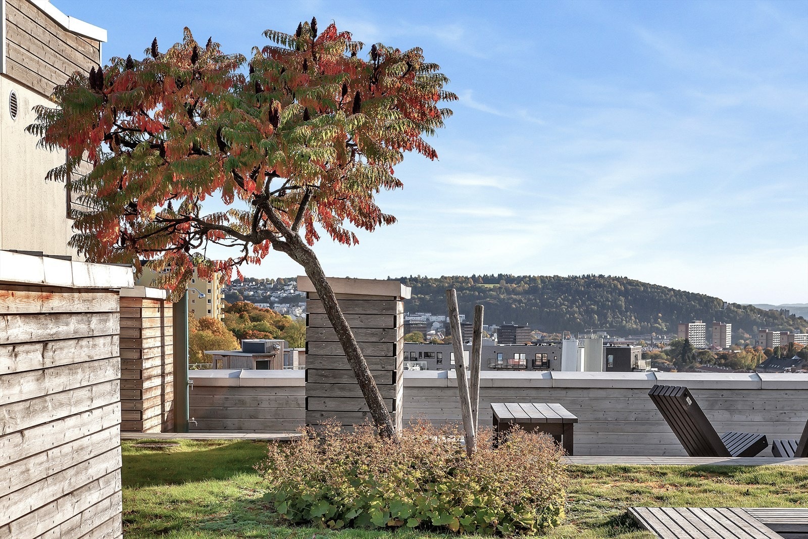 Nydelig utsikt fra takterrassen Galleribilde