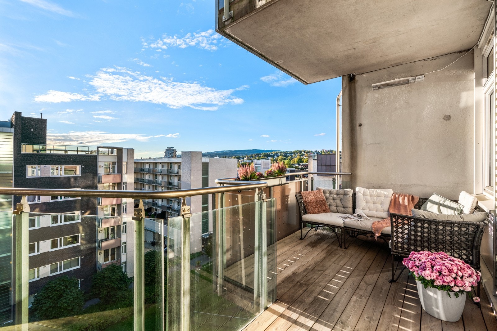 Solen kan nytes fra tidlig ettermiddag til sent på kveld Galleribilde