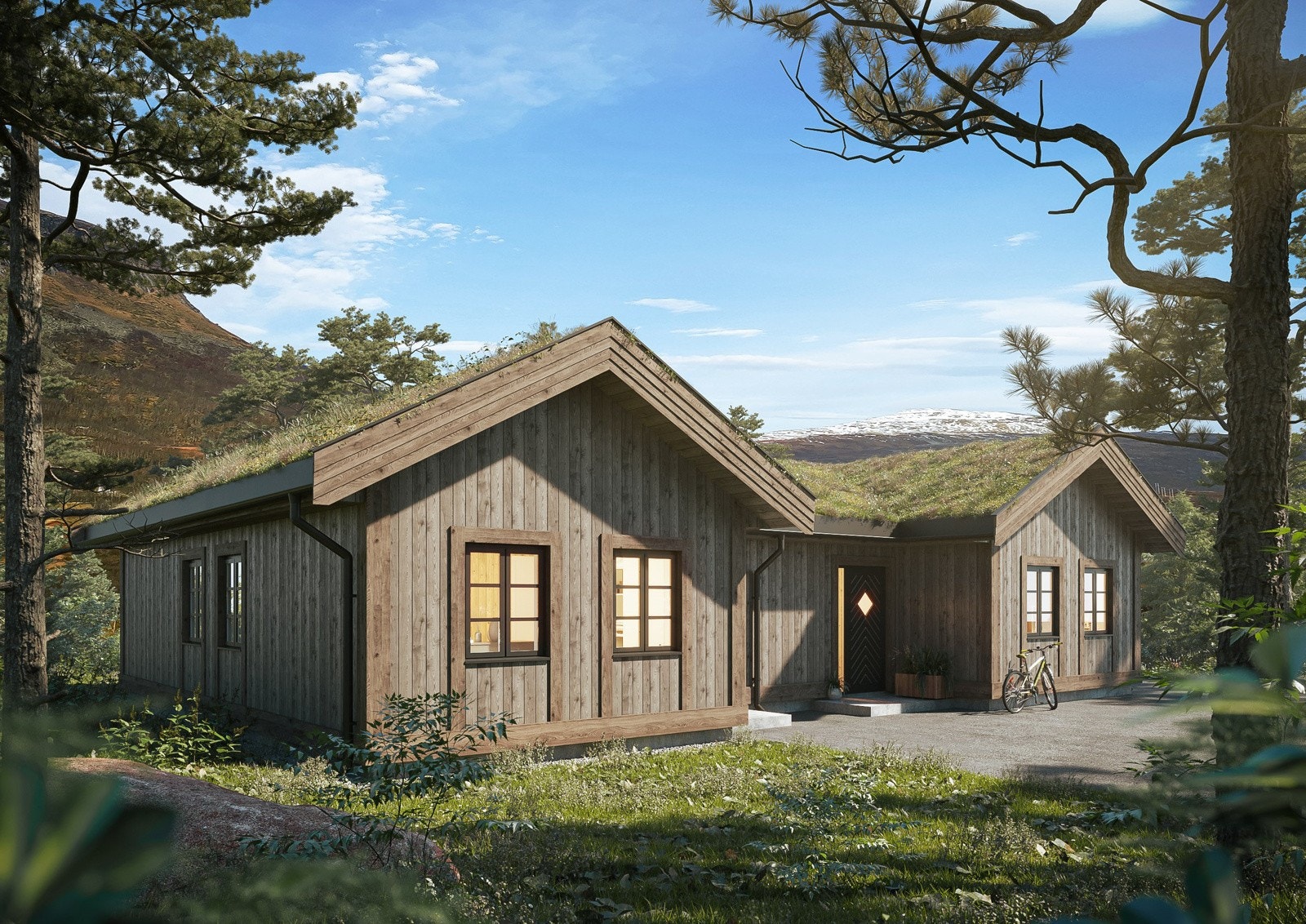 Den har hele 4 soverom og stue/kjøkken på hele 50 kvm Galleribilde