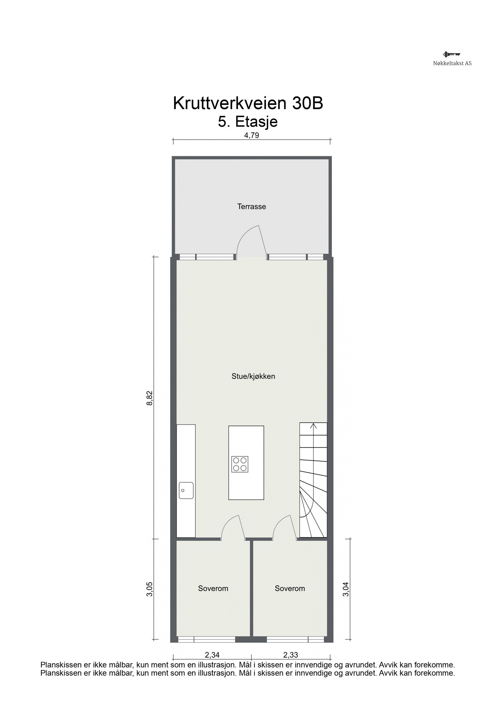 Plantegning av 5.etasje. Galleribilde
