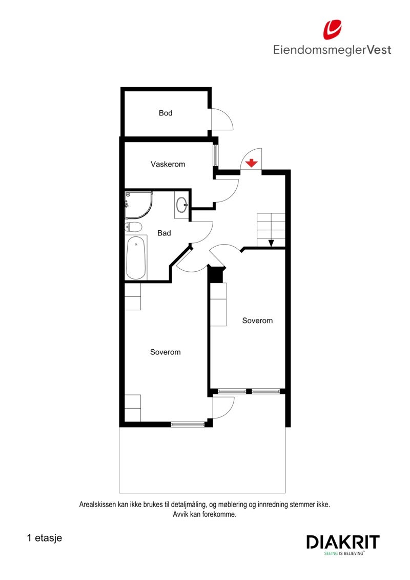 Planskisse 2D - 1. etasje Galleribilde