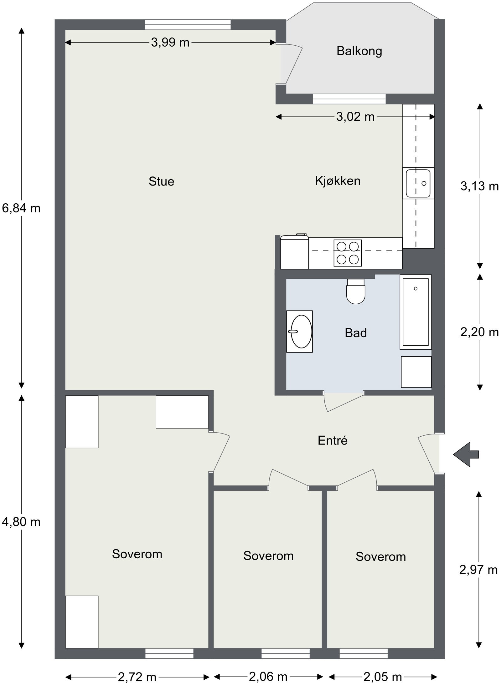 Planløsningen. Galleribilde