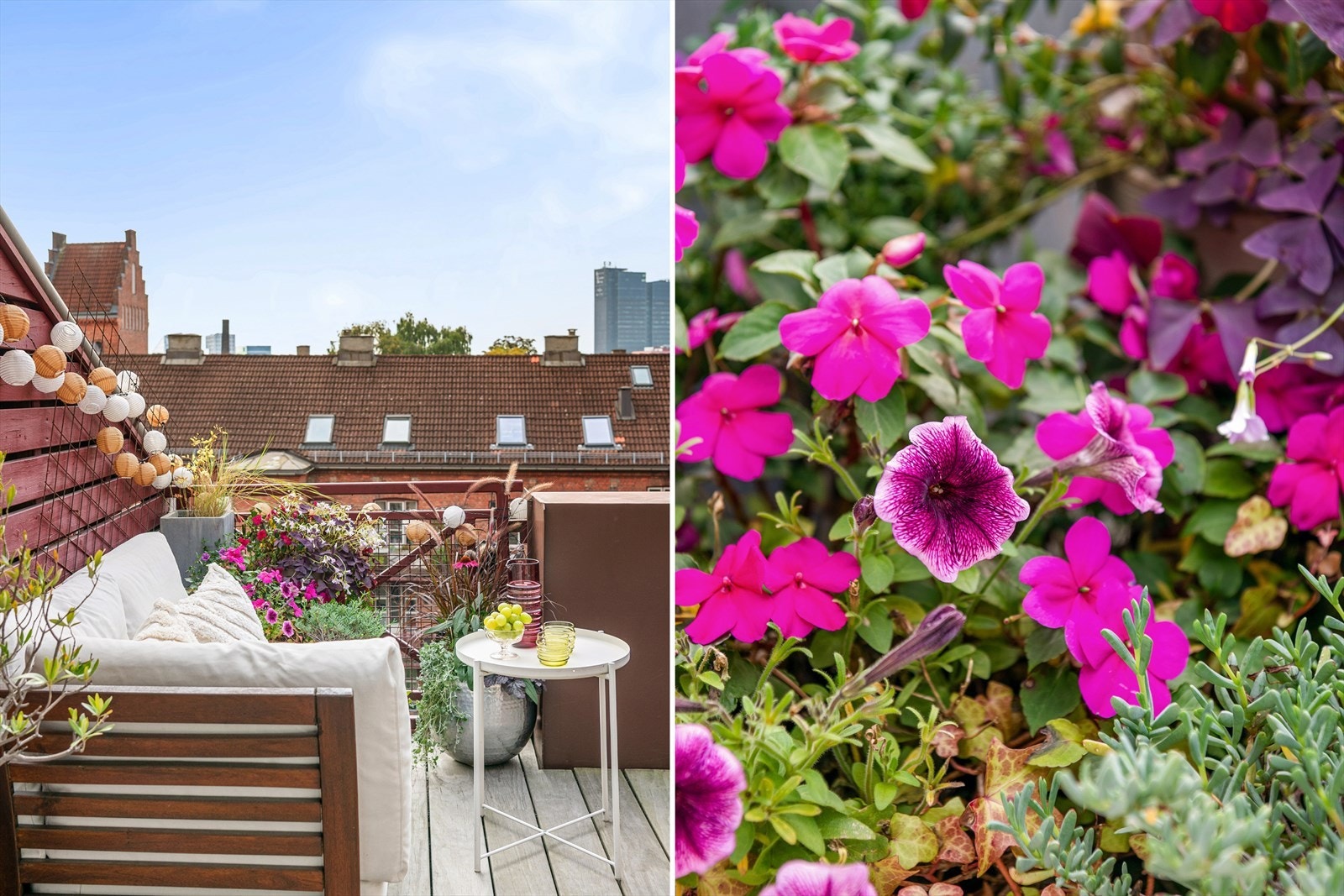Takterrassen innbyr til både slaraffenliv og hageliv, og om våren kan man kose seg med å så og plante, og gjøre terrassen klar til sommerbruk. Galleribilde