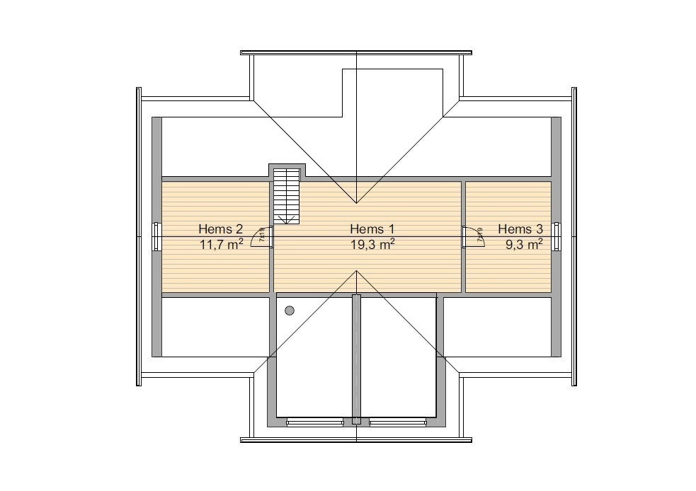 Plantegning hemsetasje Galleribilde