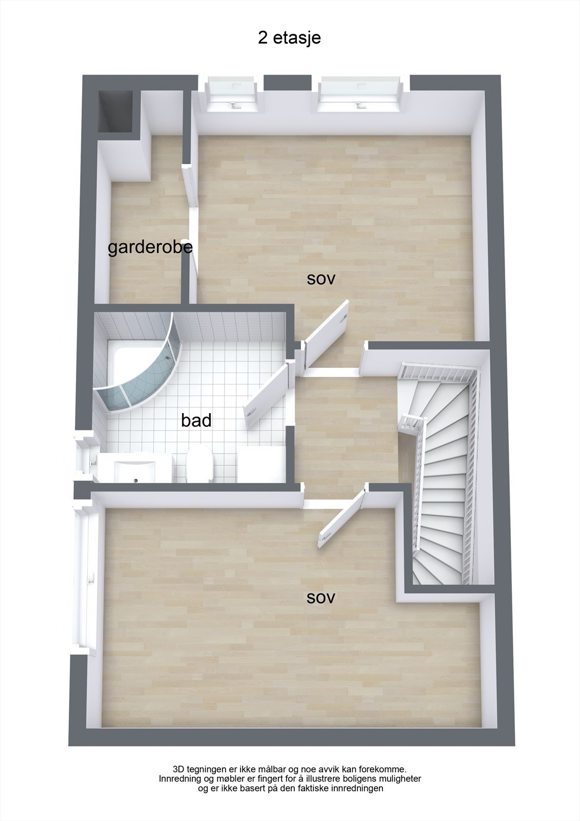 Plantegning 2 etasje Galleribilde