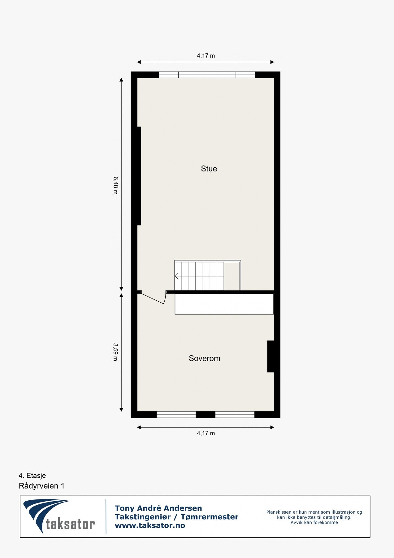 Plantegning 4. etasje Galleribilde
