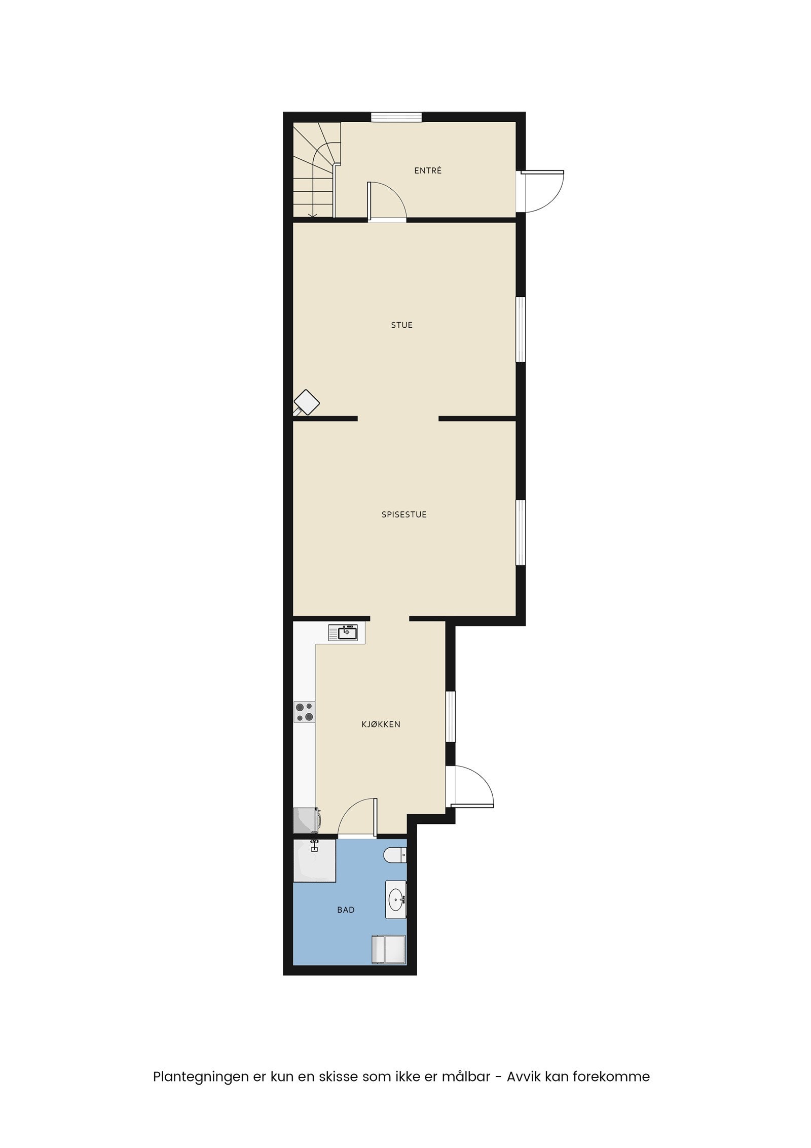 Plantegning første etasje Galleribilde