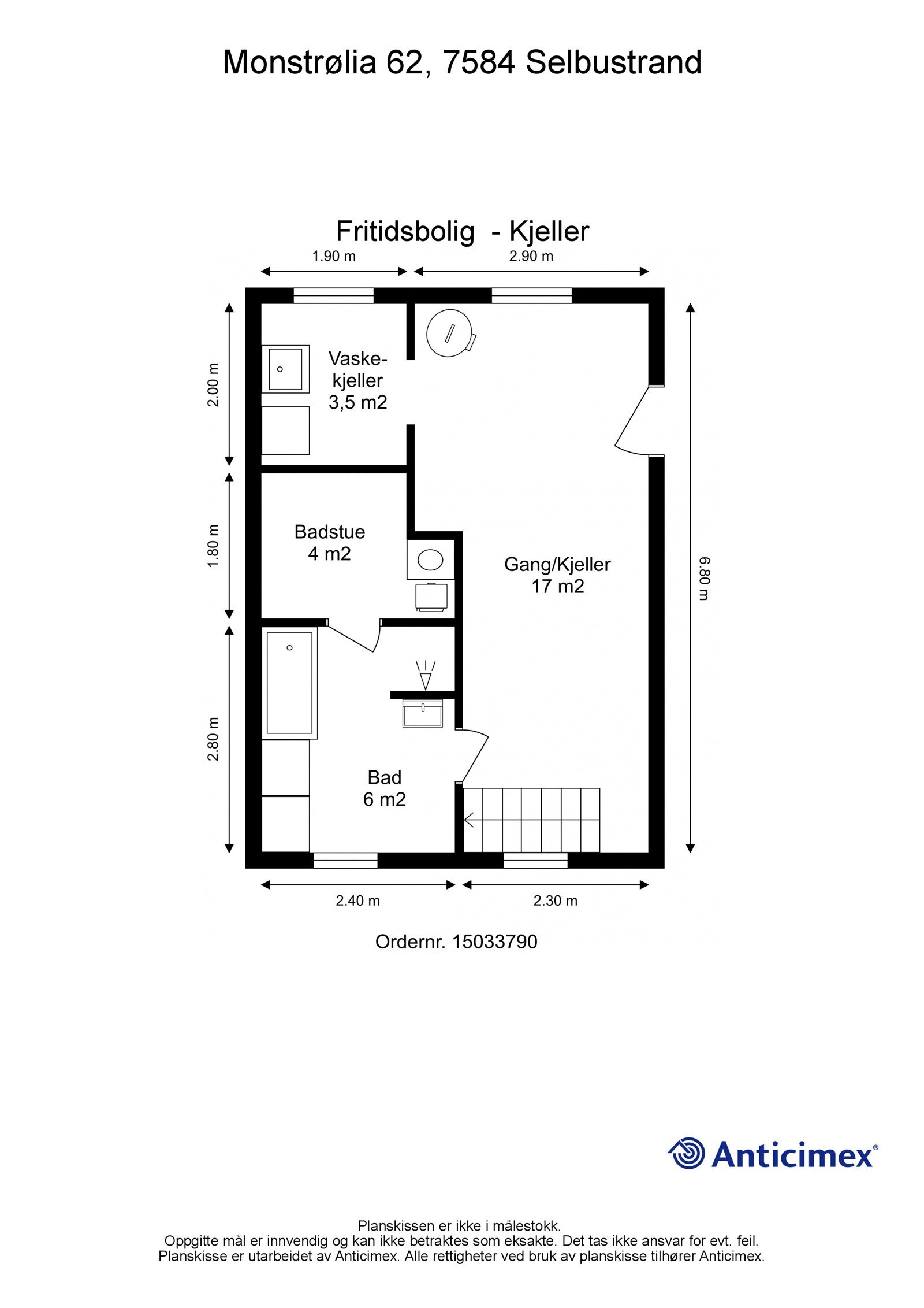 Plantegning kjeller. Galleribilde