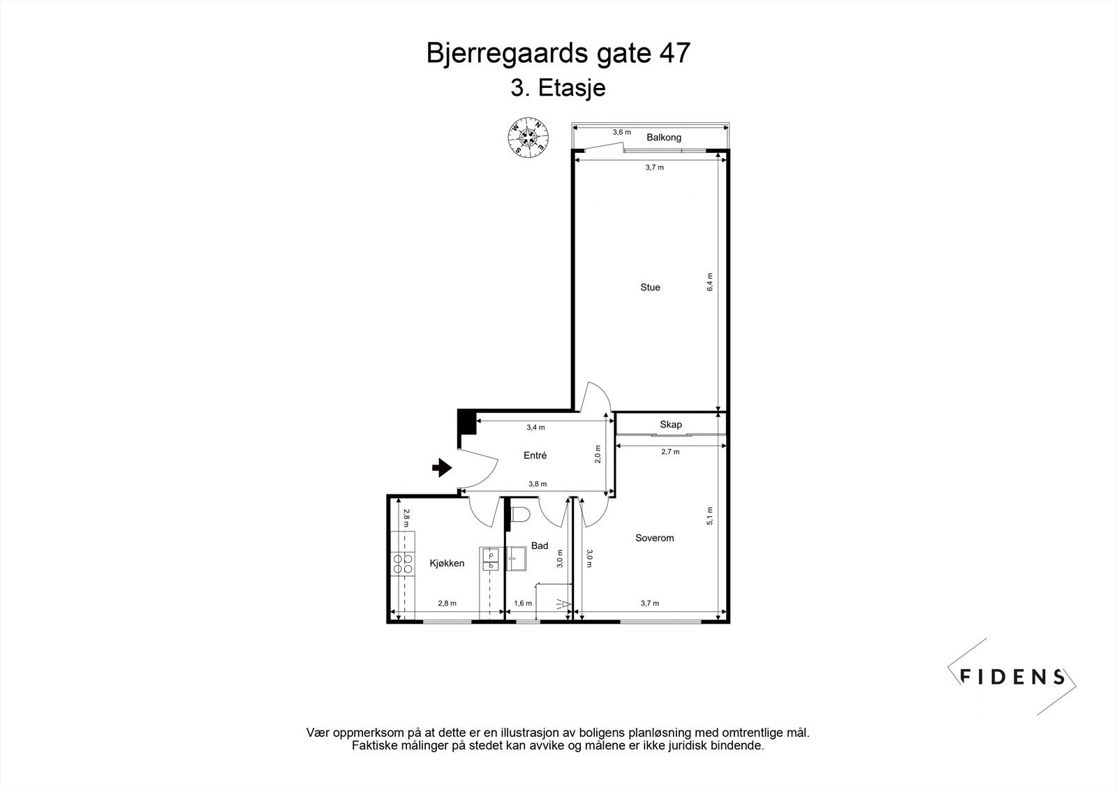 Plantegning. 3. etg. Galleribilde
