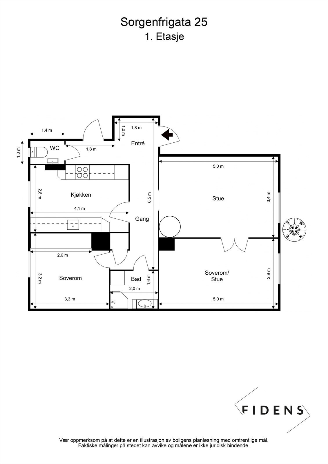 Plantegning - 1.etasje Galleribilde