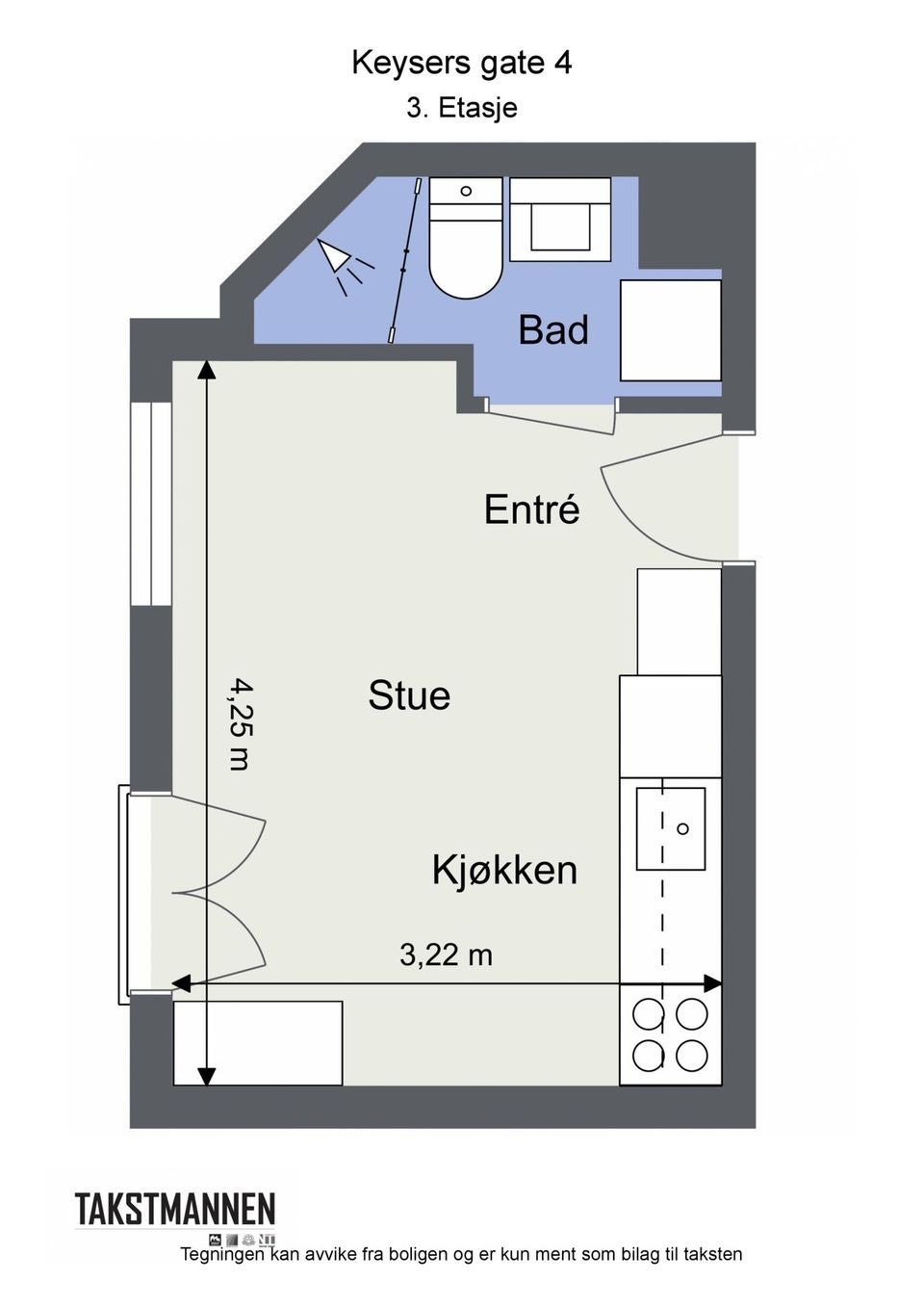 Takstmanns plantegning Galleribilde