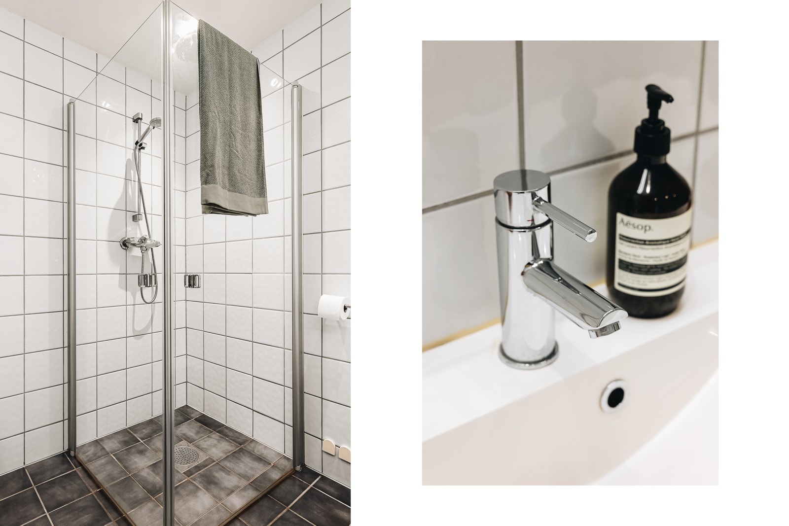 Det er varmekabler i gulvet og mekanisk avtrekk fra badet. Galleribilde