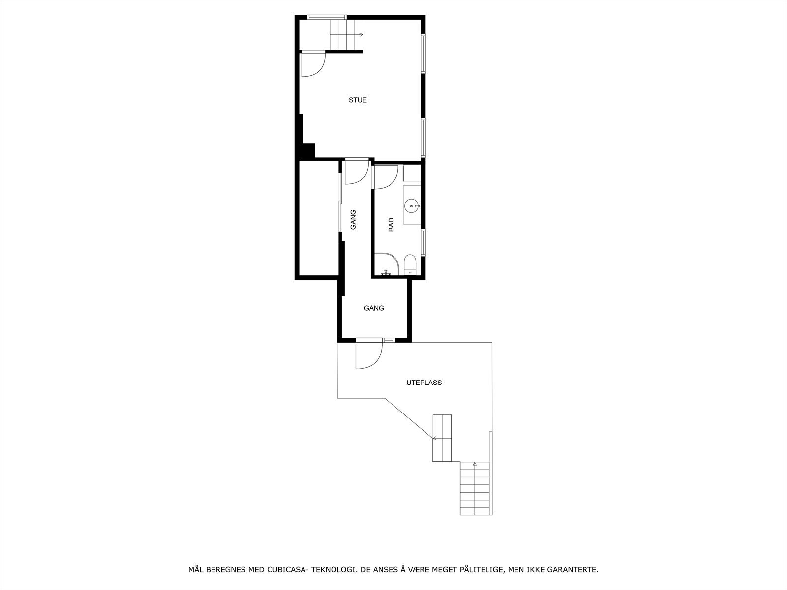 Plantegning av underetasjen. Galleribilde