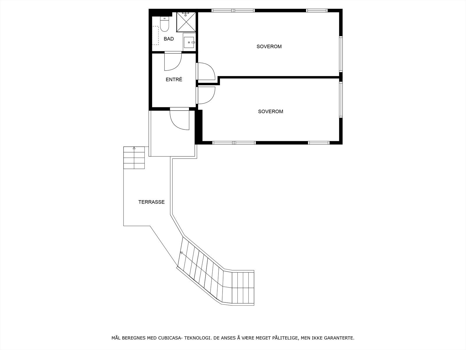 Plantegning av 2. etasje over garasjen. Galleribilde