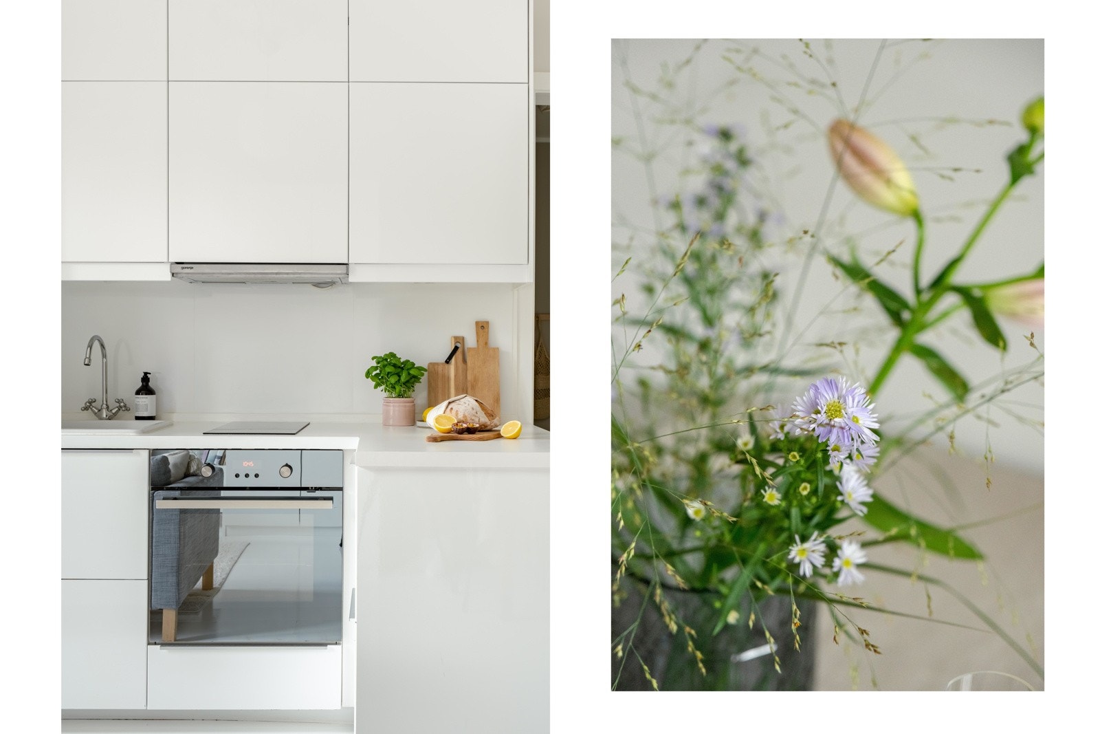 Selve kjøkkeninnredningen er fra Ikea i 2015, og fremstår som delikat og tidløs. Galleribilde