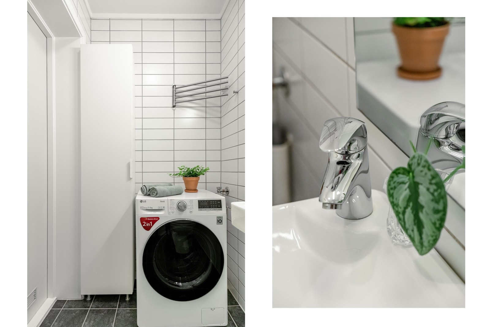 Fortvil ikke! Det er også plass til vaskemaskin, hvor det her er en variant som er grunnere enn standard. Galleribilde