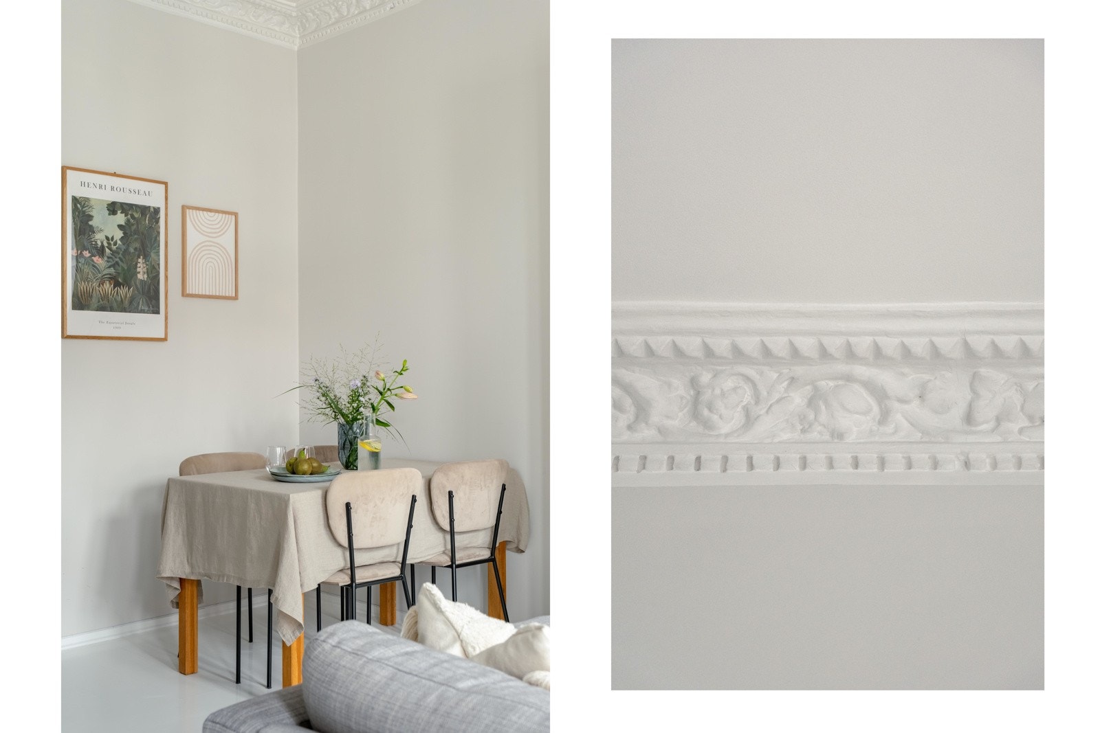 Vi må nesten trekke frem den nydelige stukkaturen her - for den er virkelig noe for seg selv. Galleribilde