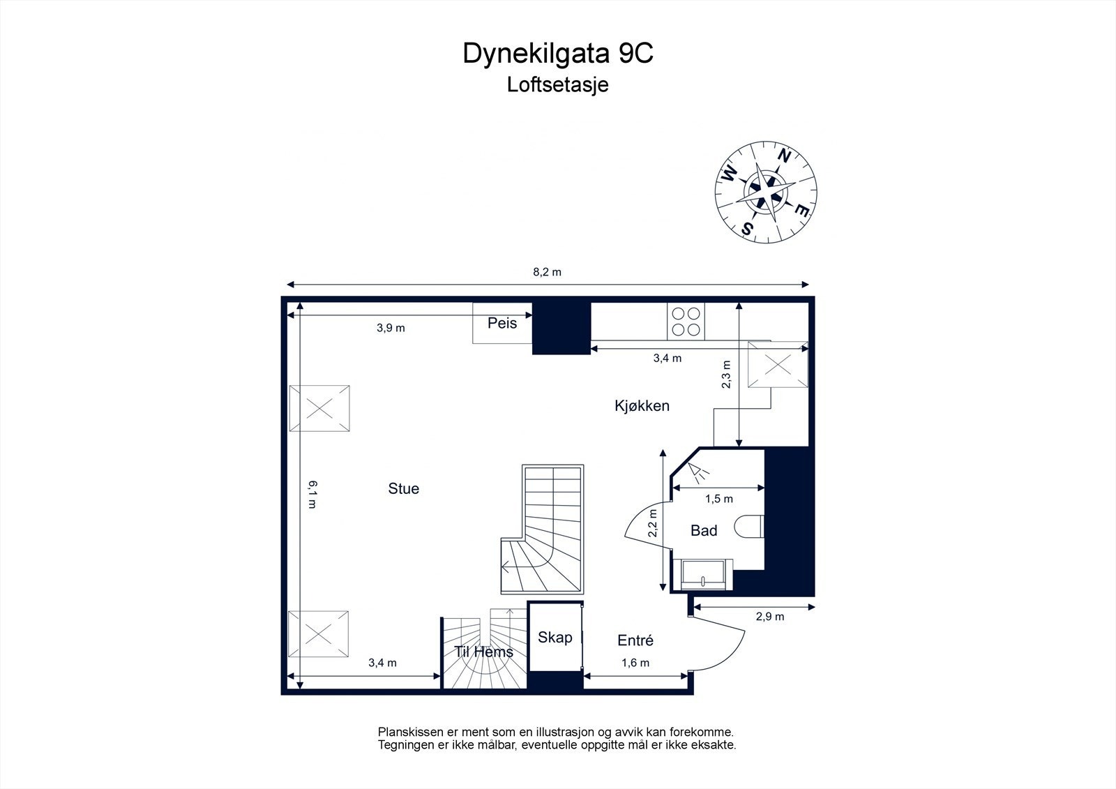Planløsning loft Galleribilde