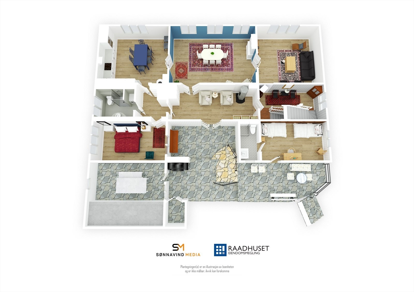 3D Plantegning | 2. Etasje Galleribilde