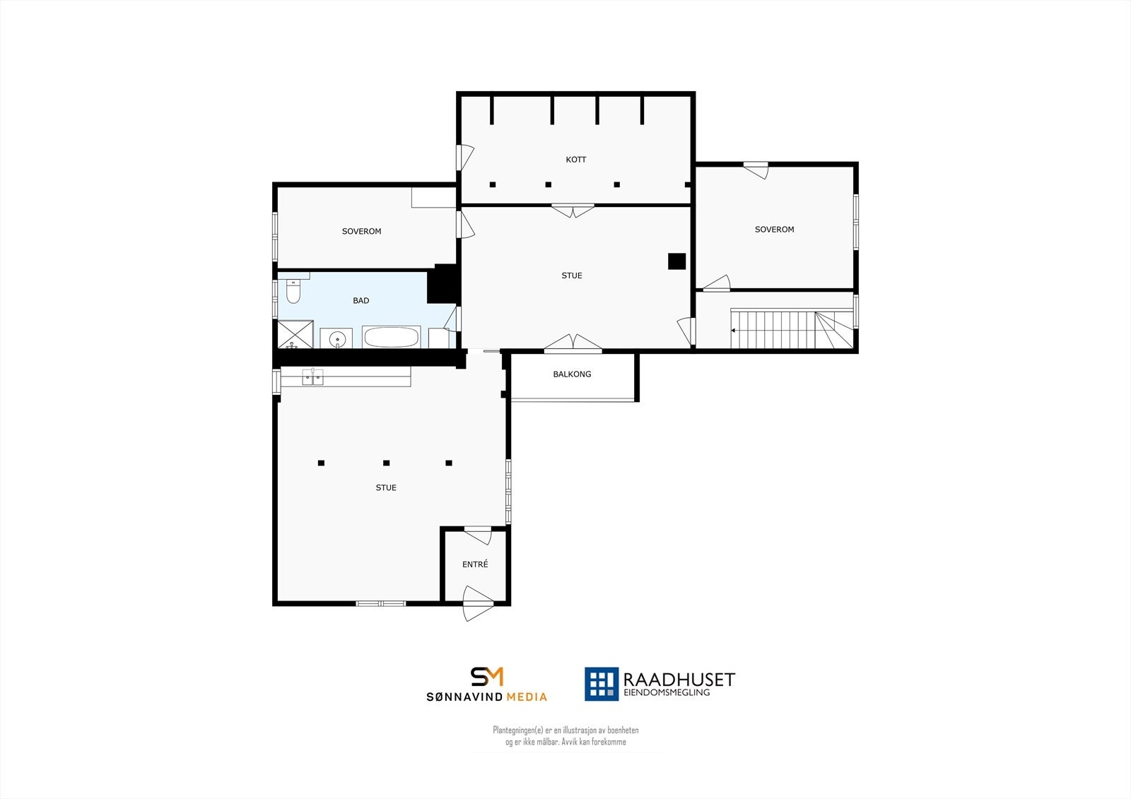 2D Plantegning | 3. Etasje Galleribilde