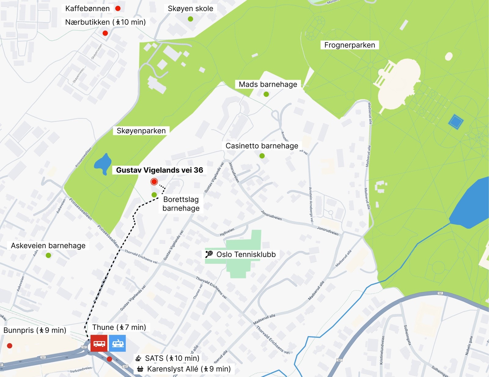 Kart over nærområdet. Galleribilde