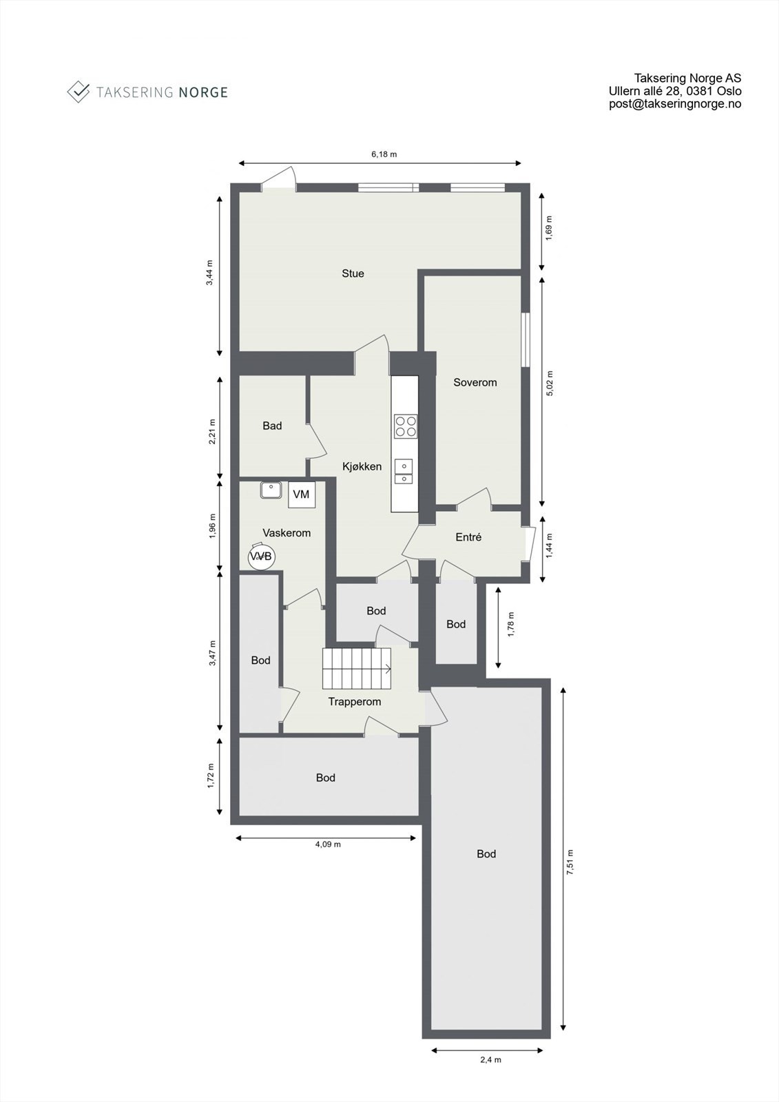 Plantegning underetasje Galleribilde