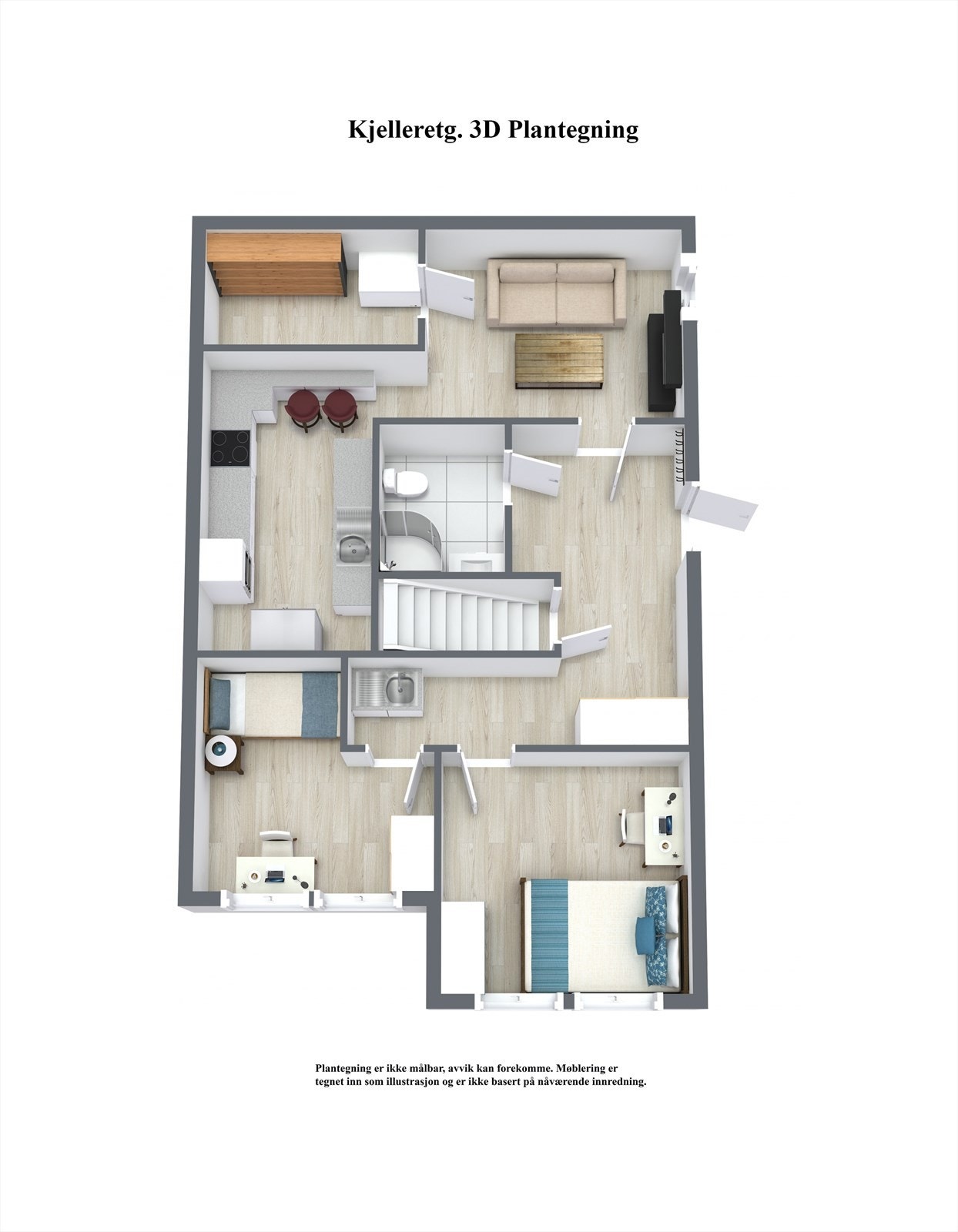Kjelleretasje - 3D Floor Plan.jpg Galleribilde