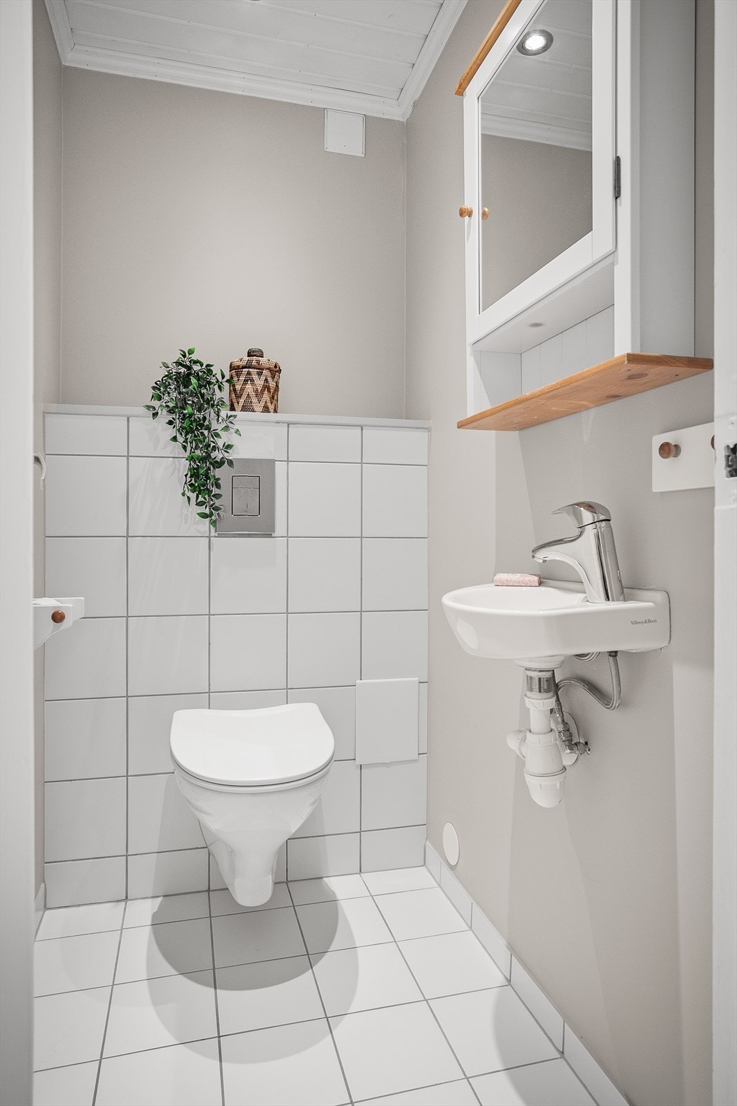 Praktisk og delikat toalettrom. Galleribilde