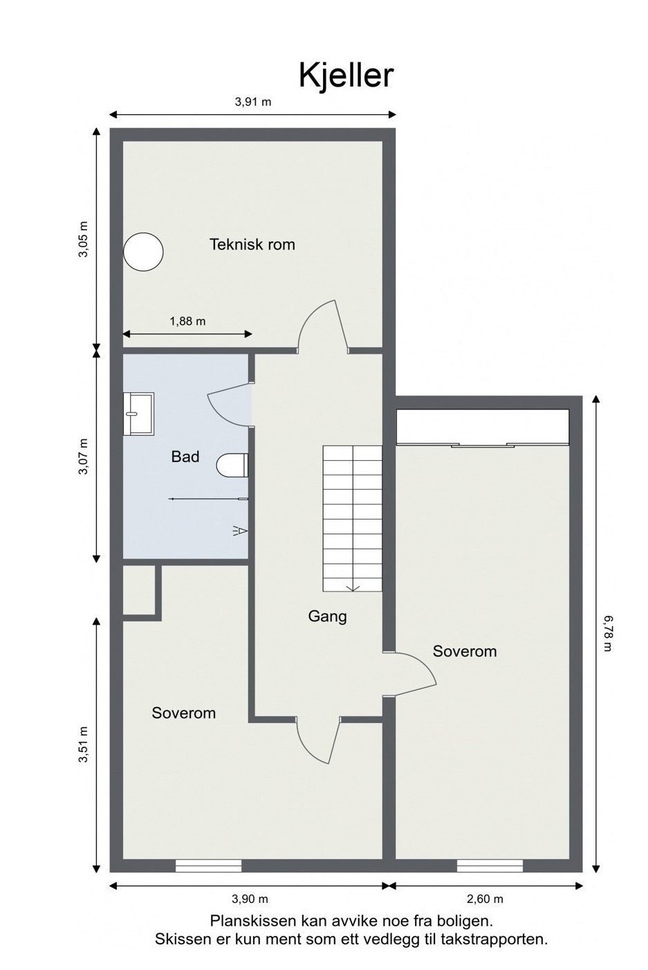 Underetasje - Plantegning Galleribilde