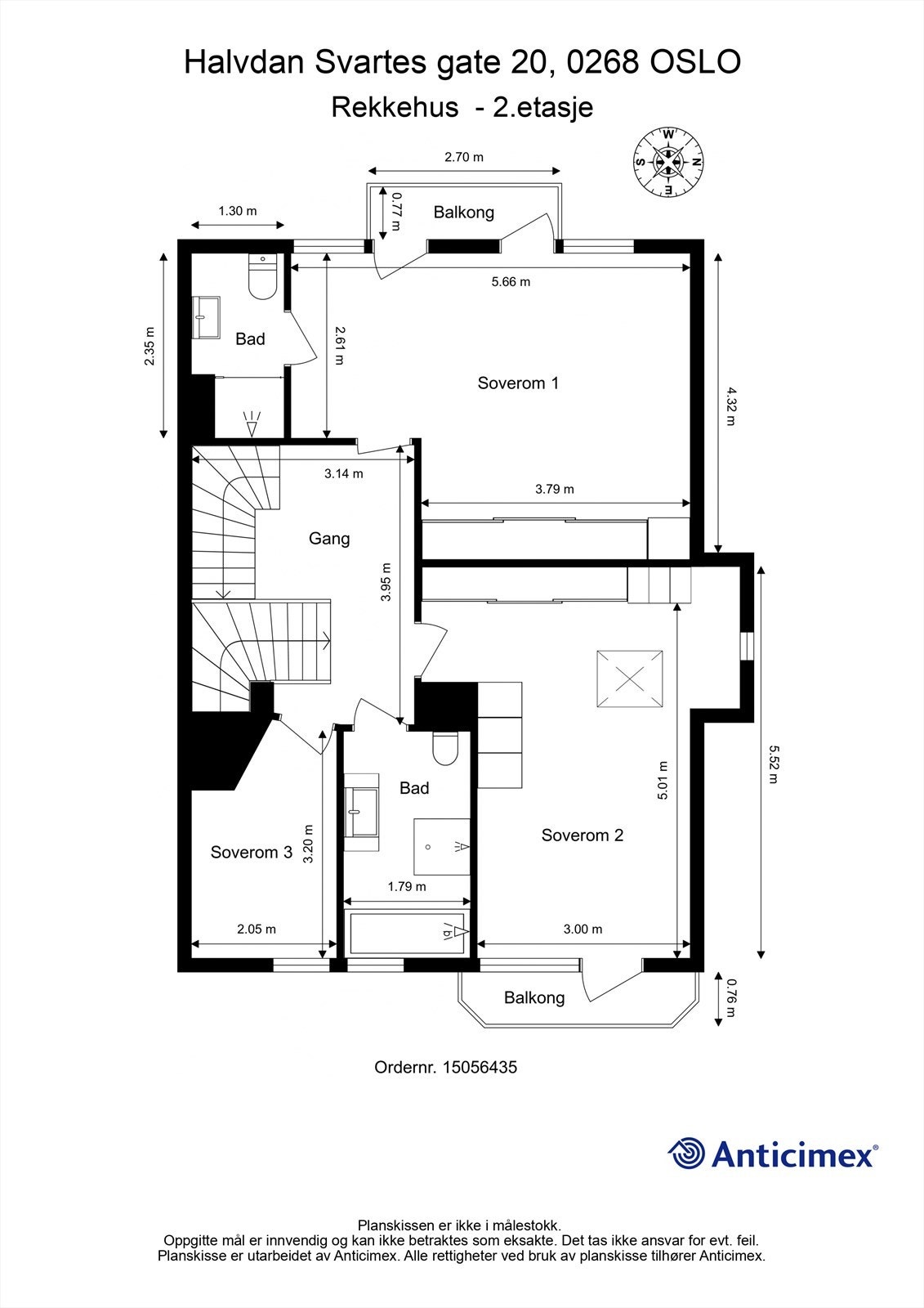 Plantegning 2. etasje Galleribilde