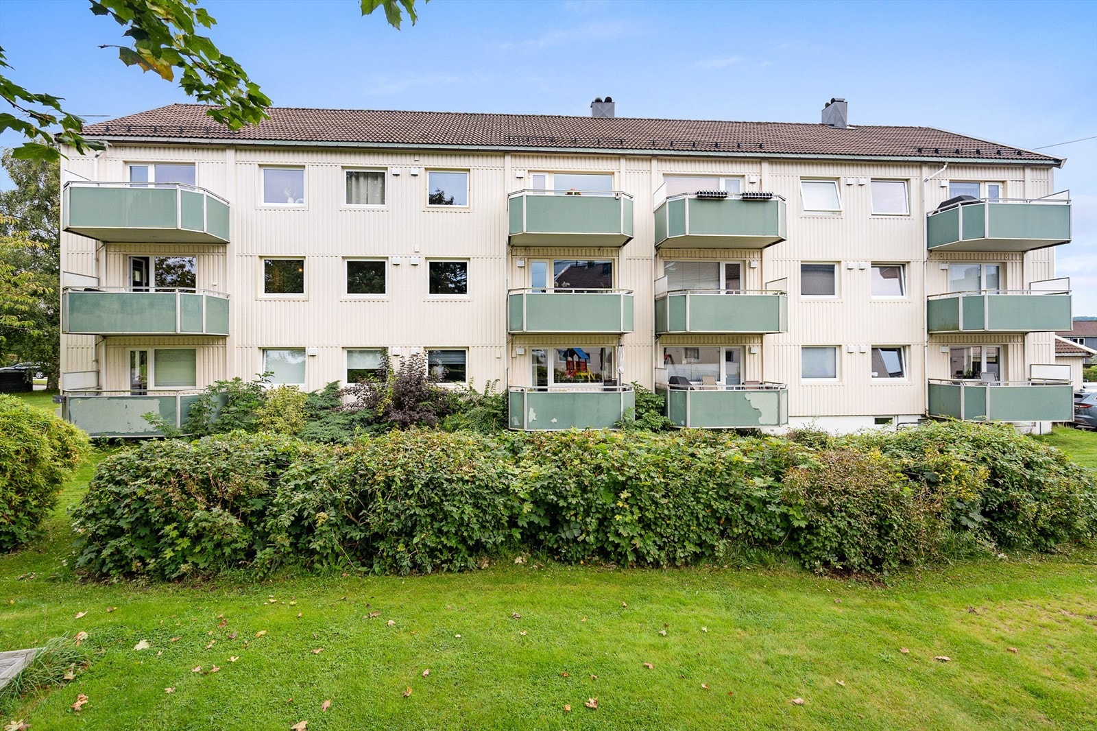 Fasade sett fra fellesområde. Galleribilde