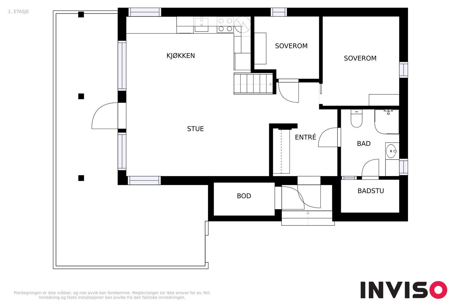 Planløsning 1. etg Galleribilde