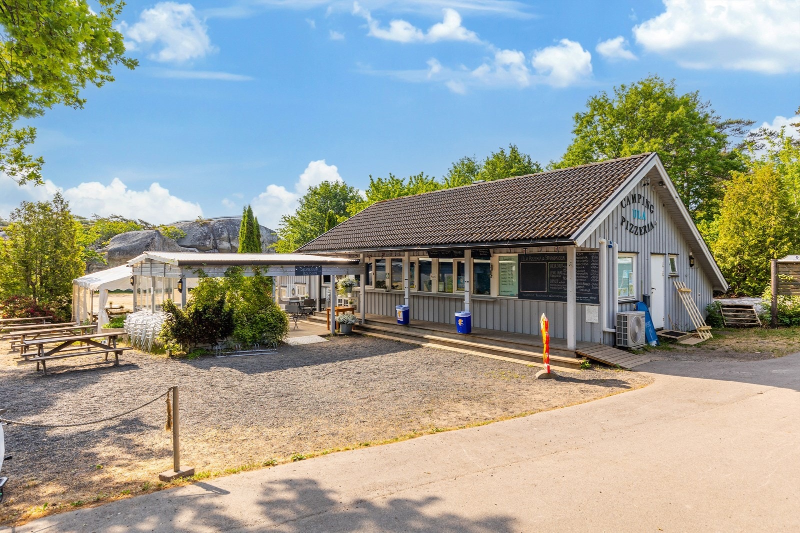 Populær campingplass på Ula. Galleribilde