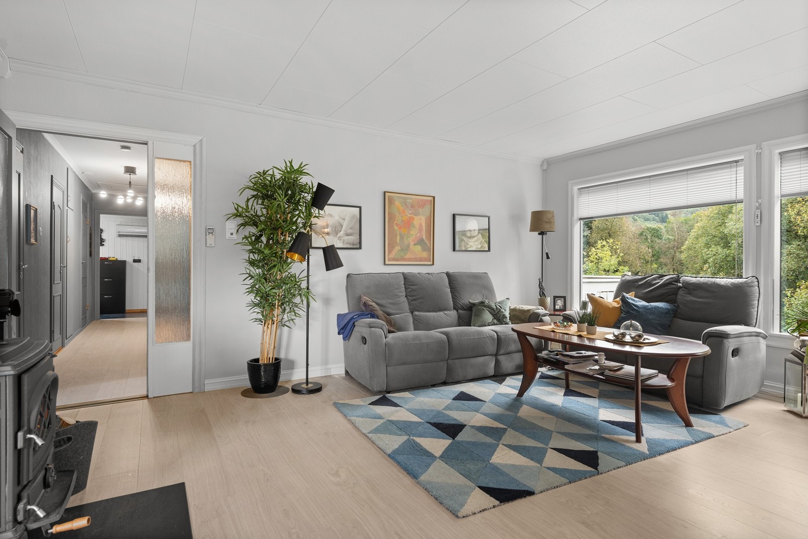 Vedovn og varmekabler for oppvarming. Galleribilde