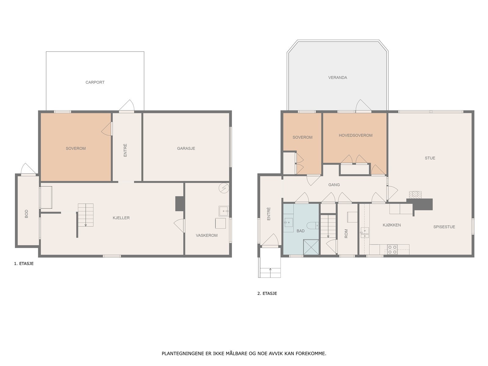 Plantegning alle etasjer. Galleribilde