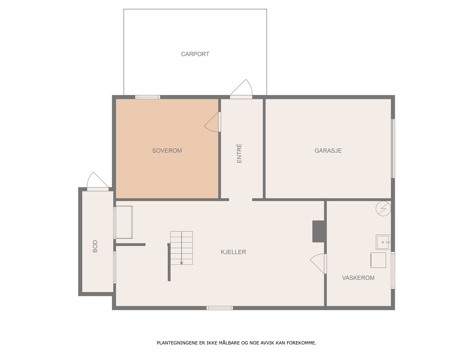 Plantegning underetasje. Galleribilde