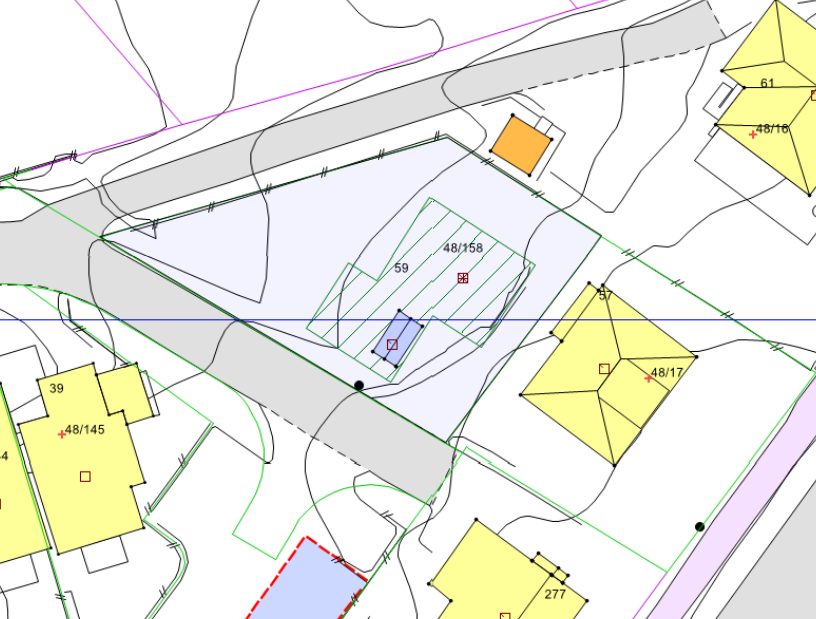 Det tas forbehold om at det kan forekomme feil, mangler eller avvik i illustrasjonen. Spesielt gjelder dette usikre eiendomsgrenser. Dette bildet kan ikke brukes som erstatning for situasjonskart i byggesaker. Galleribilde