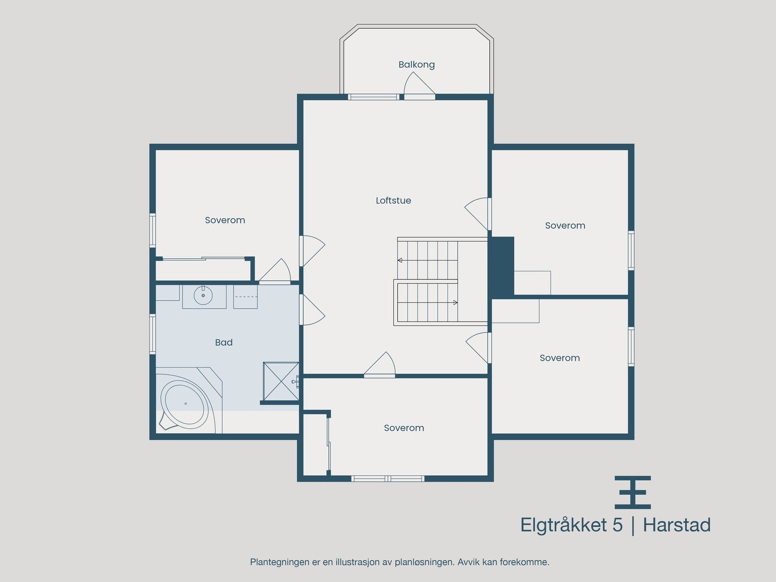 Planløsning 2. etasje Galleribilde