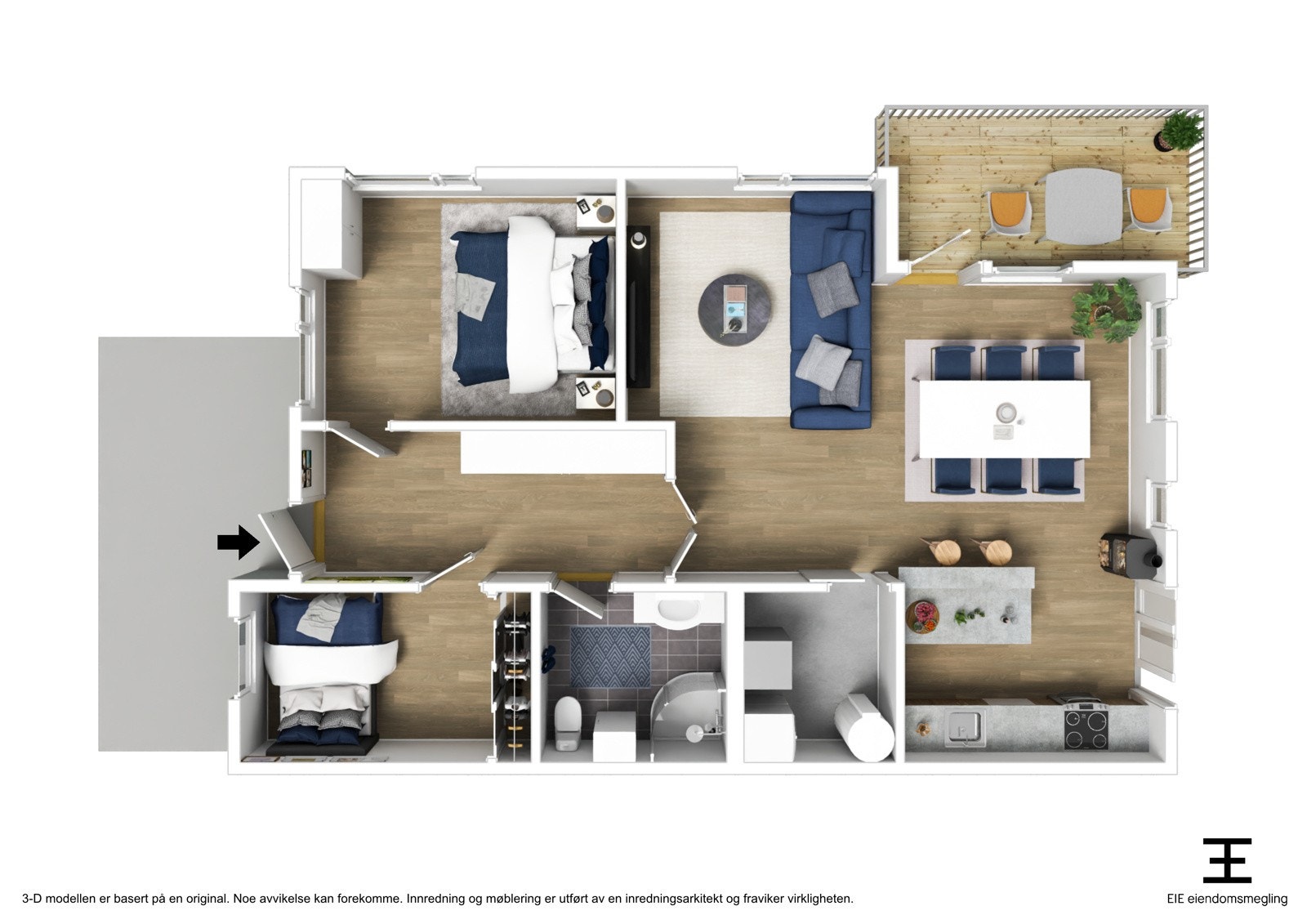 Plantegning illustrert Galleribilde