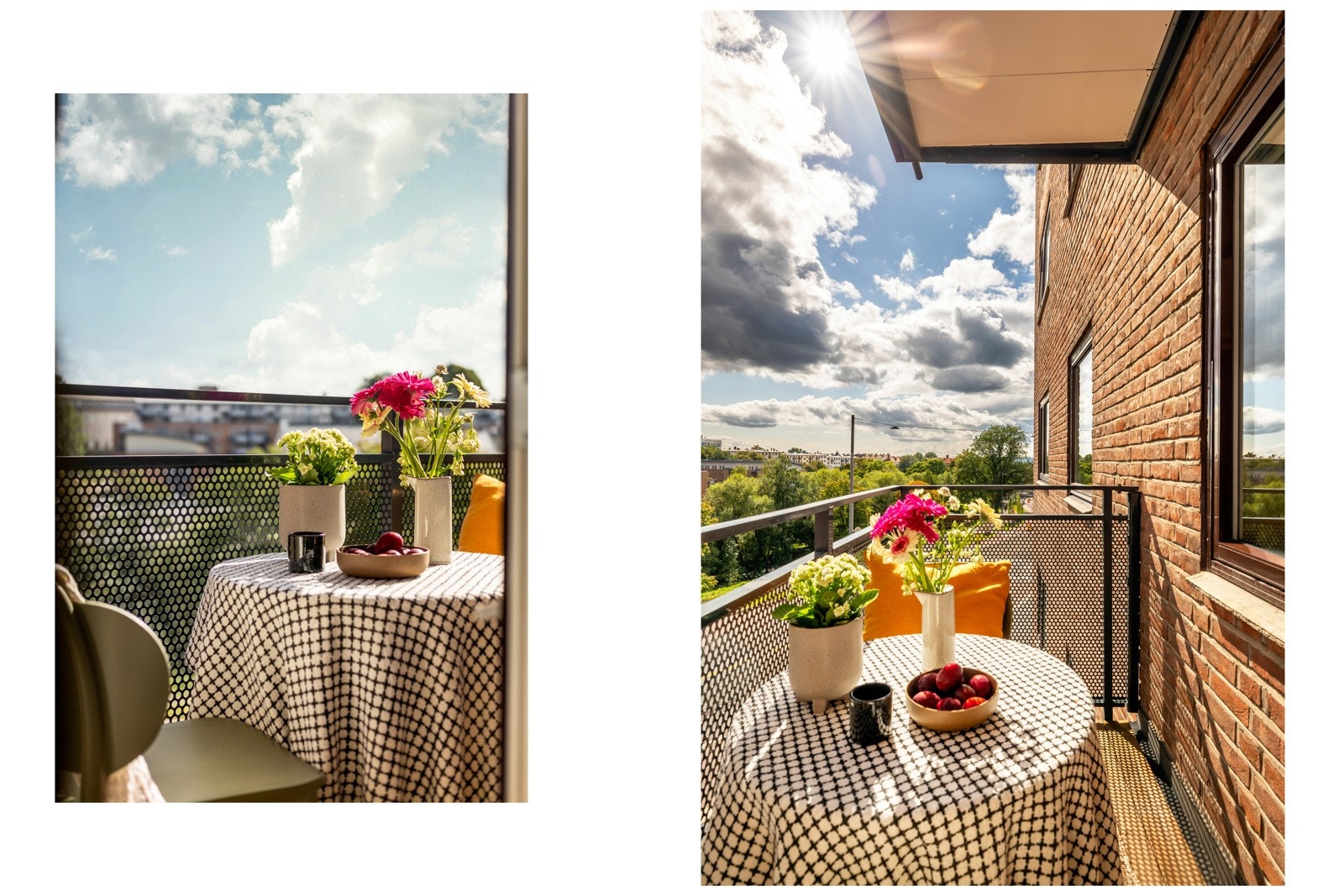 Fra balkongen ser du ut mot parken som huser Jersualem bro - en gang. og sykkelvei over akerselva Galleribilde