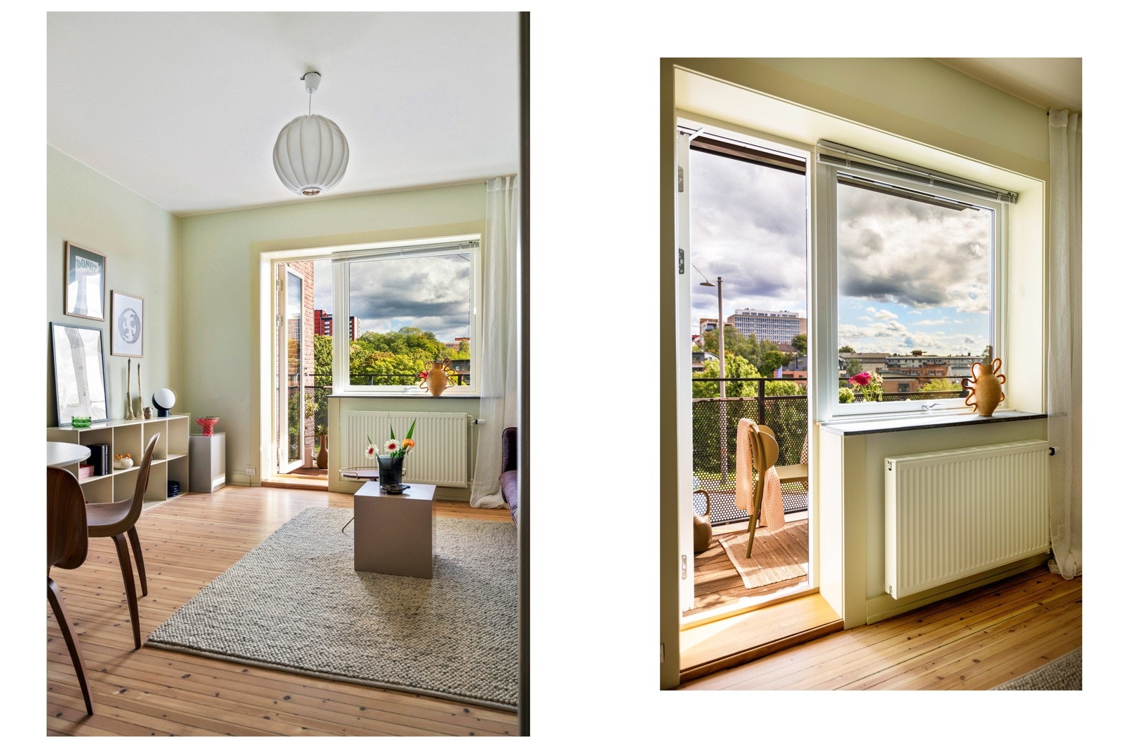 Fra stuen er det adkomst til leilighetens balkong Galleribilde