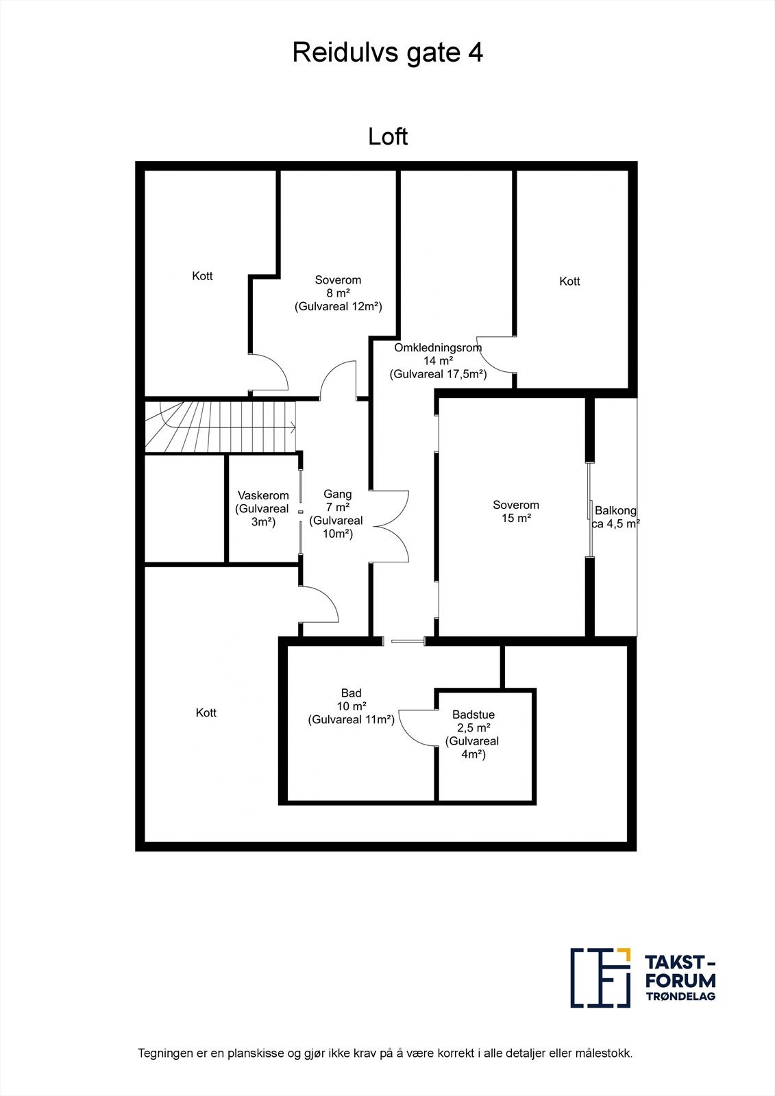 Planskisse loft Galleribilde