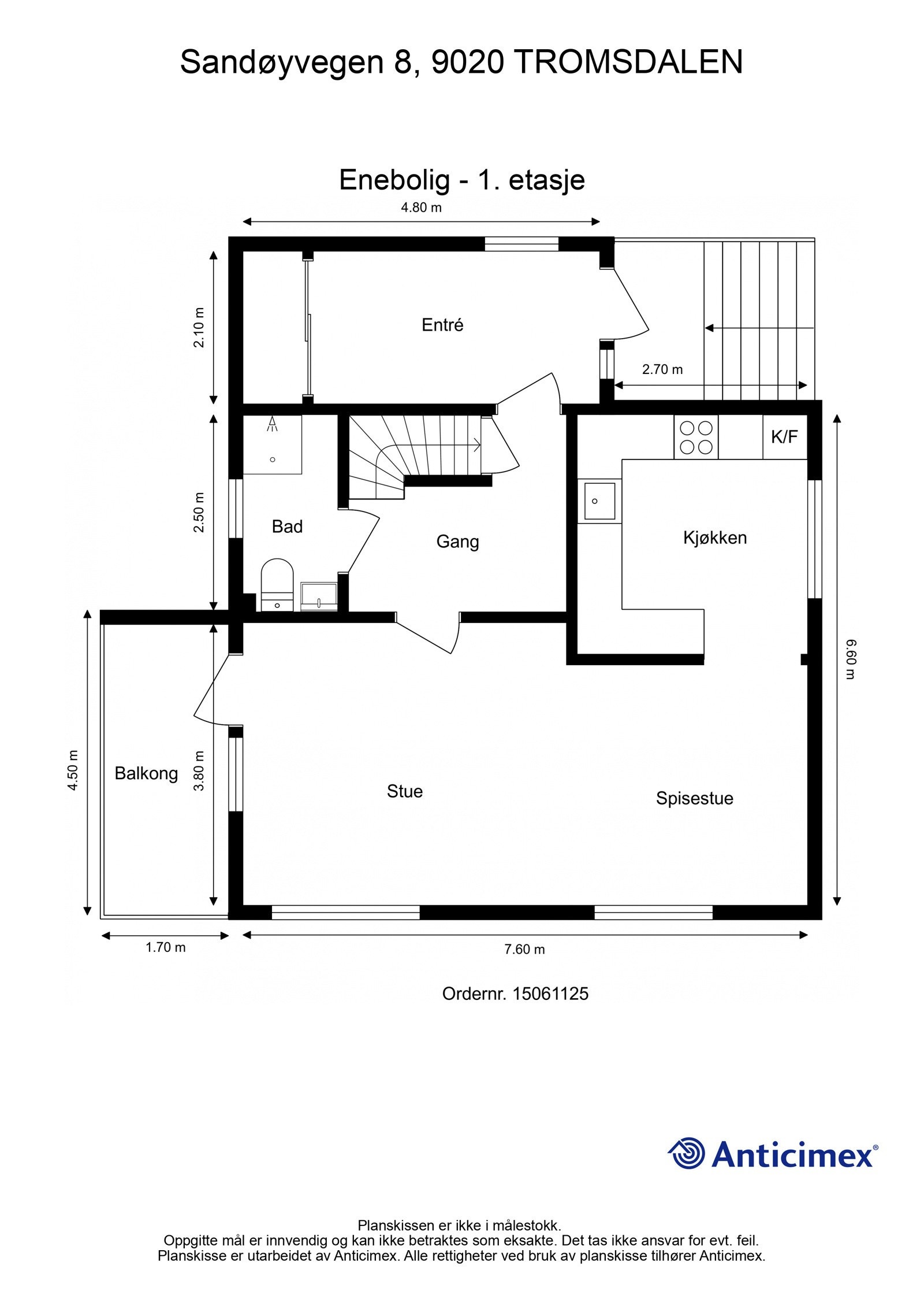 Plantegning 1. etasje Galleribilde