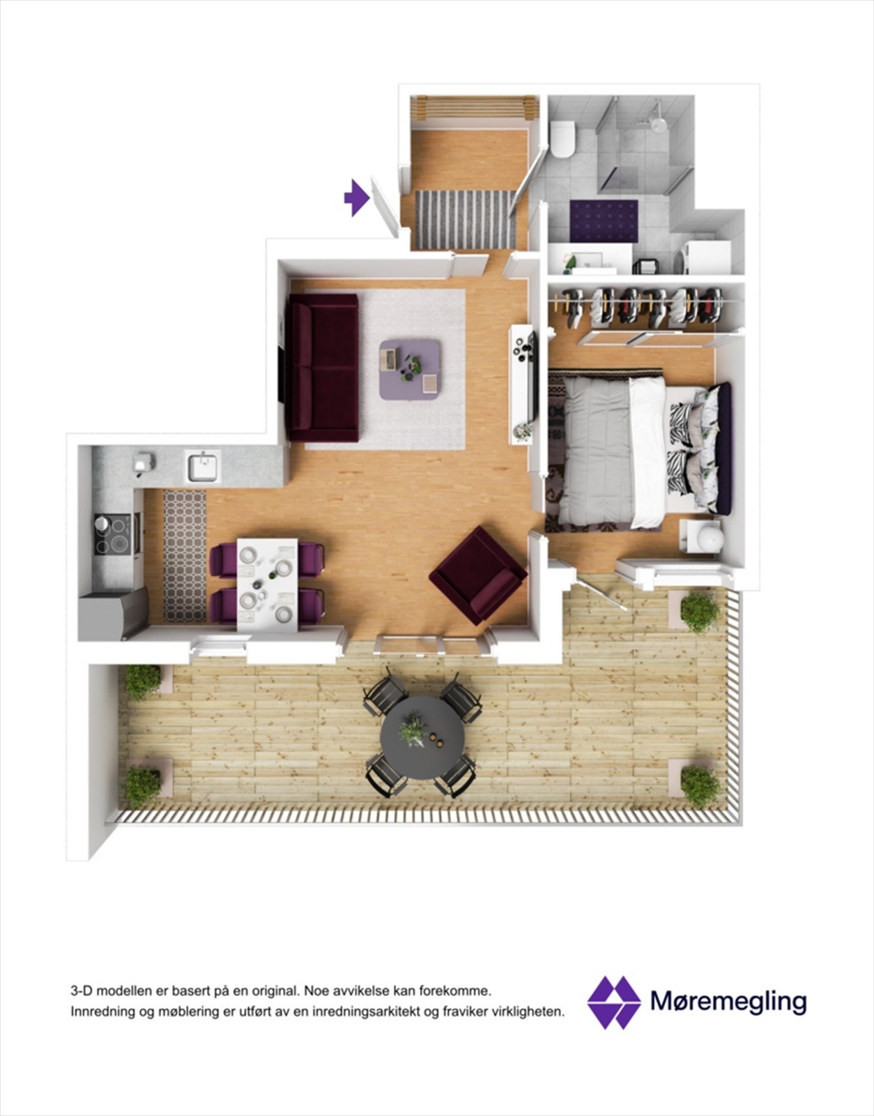 Plantegning 3D Galleribilde